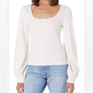 NWOT Lucyswhims the drop Preston cream Ribbed Top
